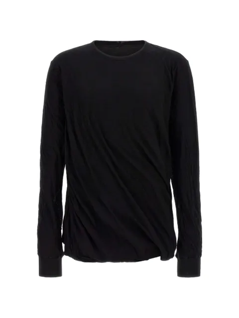 Rick Owens Jumbo Double LS T twisted-effect T-shirt Black RU02F4258UCDB09