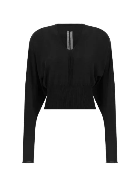 Rick Owens V-neck sweater Black RP02F5665M