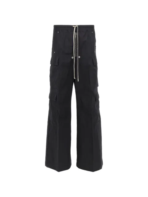 Rick Owens Tower Cargobelas low-crotch cargo pants Black RU02F4339TE