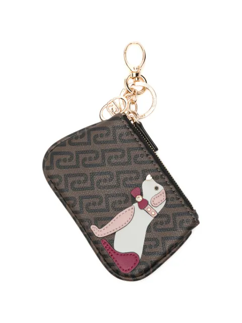 LIU JO logo-monogram animal-patch keyring Brown AF6095E1137