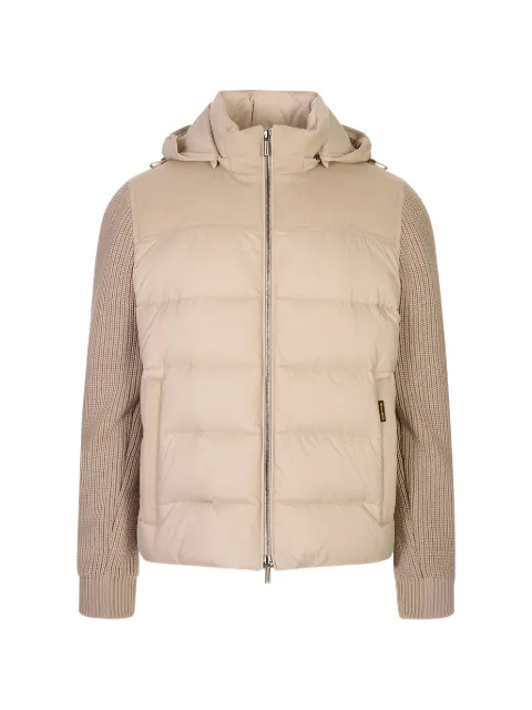 Moorer hooded padded jacket Neutrals MOUGI101201TEPAT95