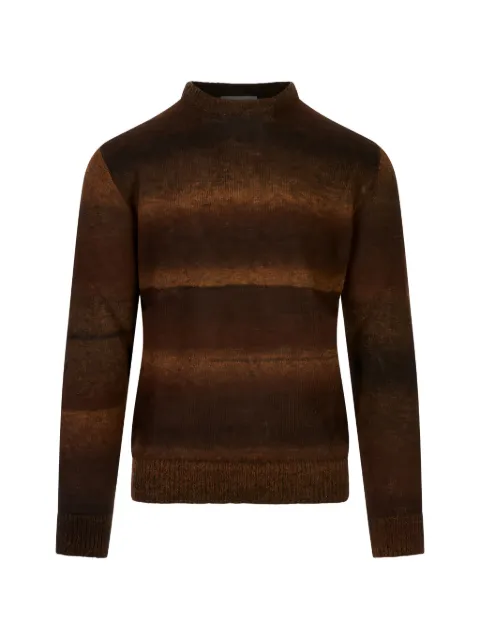 Corneliani horizontal-stripe sweater Brown 28M5592A25134