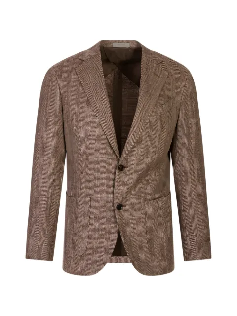 Corneliani herringbone-weave blazer Brown 28XG512A16249