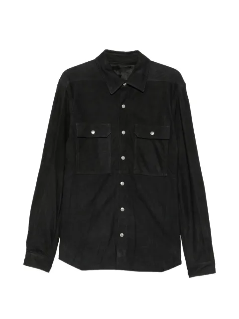Rick Owens suede press-stud jacket Black RU02F4729LBS