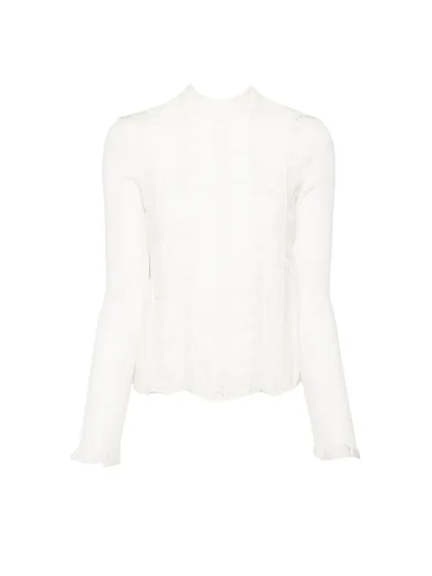 Bally button-back ruffled shirt Neutrals L5BA372F21326229211
