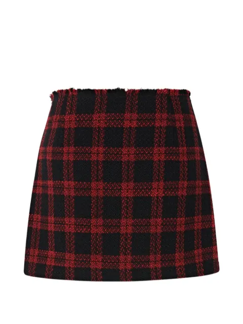 PINKO check buckle-fastening midi skirt Black 107435A3GN