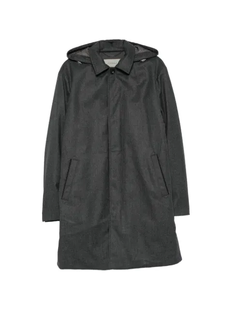 Canali hooded concealed-fastening coat Grey SG03516O10529
