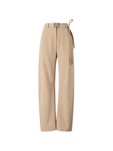 PINKO Love Birds buckle trousers Neutrals 107201A18E