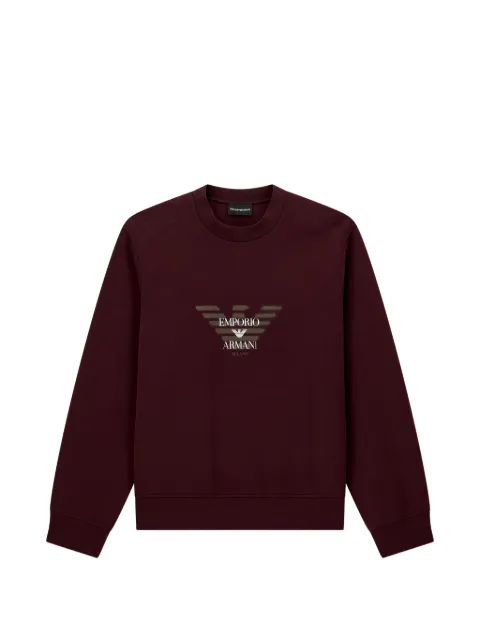 Emporio Armani logo-print sweatshirt Red EM007315AF10013UA331