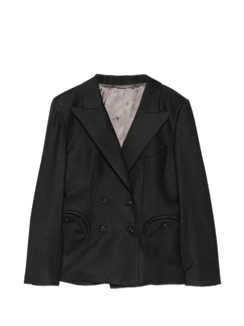 Blazé Milano pinstriped double-breasted jacket Black BZCHD03CLS