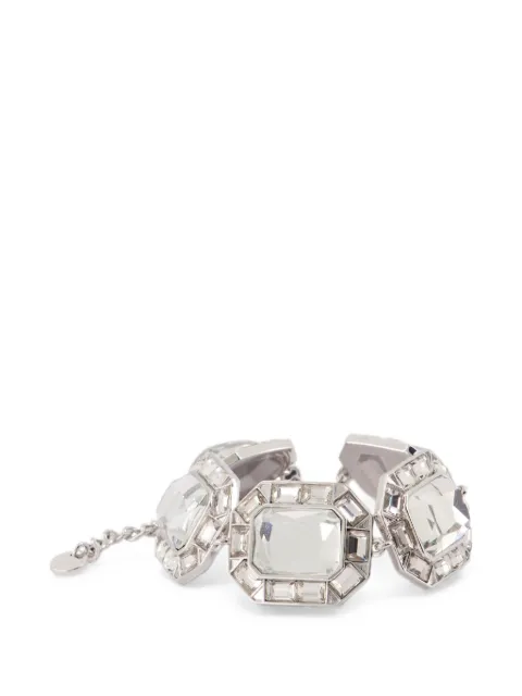 Self-Portrait crystal-embellished chain bracelet Silver PF26624