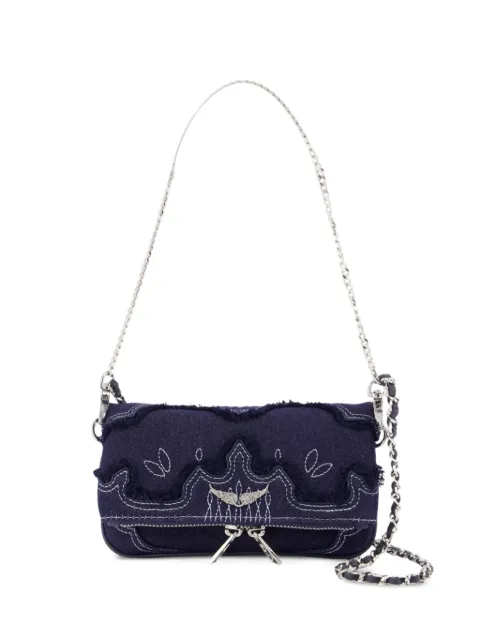 Zadig&Voltaire mini Rock denim shoulder bag Blue LWBA04440415