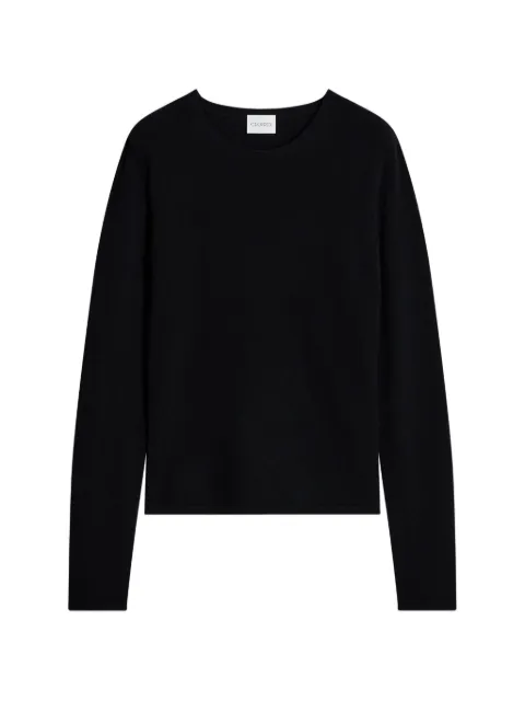 Closed crew-neck long-sleeve sweater Black C9691499F22