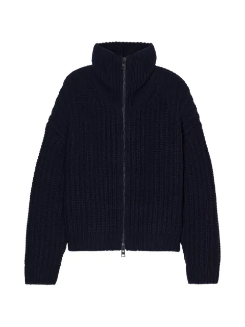 Closed chunky-knit high-neck cardigan Blue C9694598622