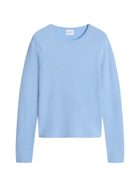 Closed crew-neck long-sleeve sweater Blue C9691499F22