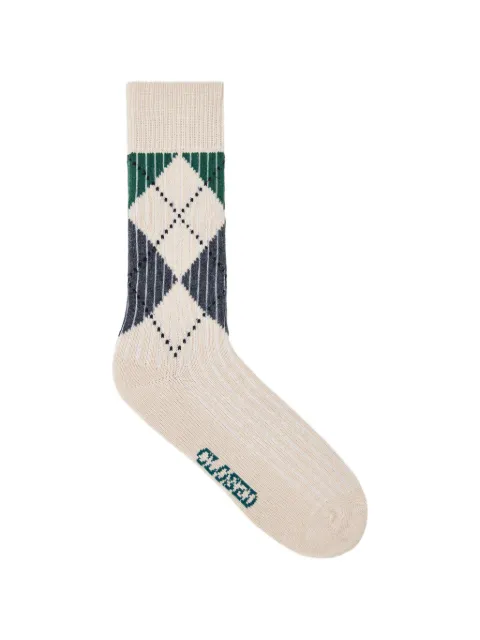 Closed argyle-knit socks Neutrals C8009273522