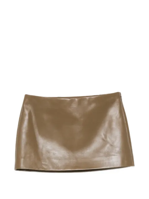 KHAITE leather mini skirt Green 41161012L1012