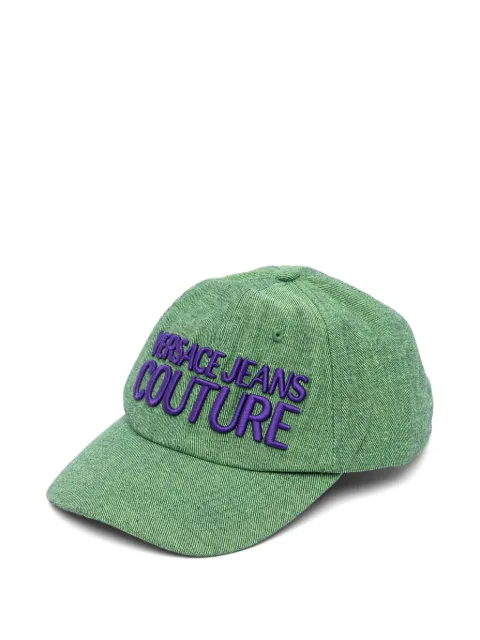 Versace Jeans Couture logo-embroidered denim baseball cap Green E74YAZK28EZG163