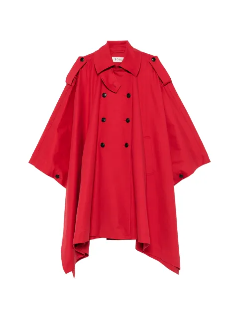 Róhe double-breasted asymmetric-hem coat Red 42010355