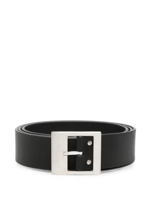 Rick Owens square-buckle leather belt Black RA02F0983LGE