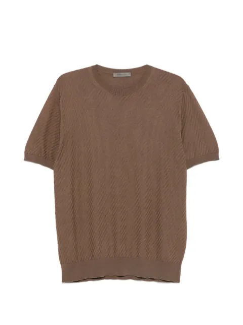 Corneliani textured-knit T-shirt Brown 27M5180102725144