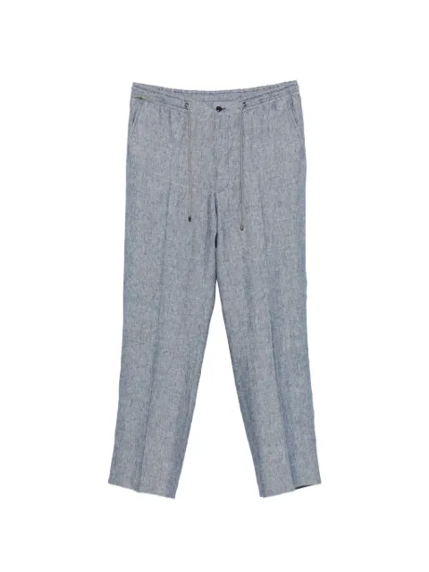 Corneliani drawstring straight-leg trousers Blue 274L272714159