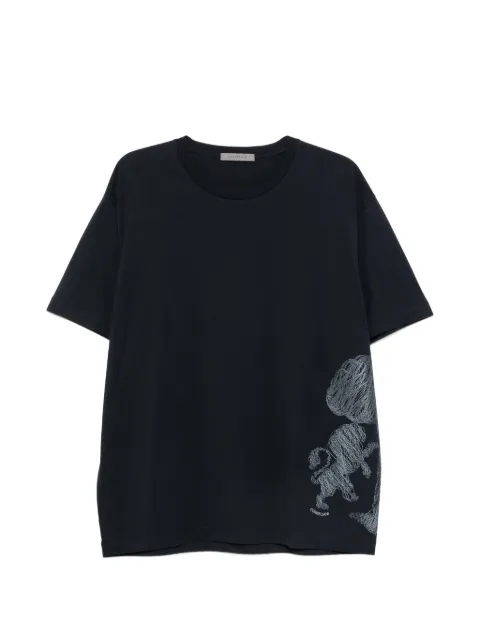 Corneliani tree-embroidered T-shirt Blue 27G5812725037