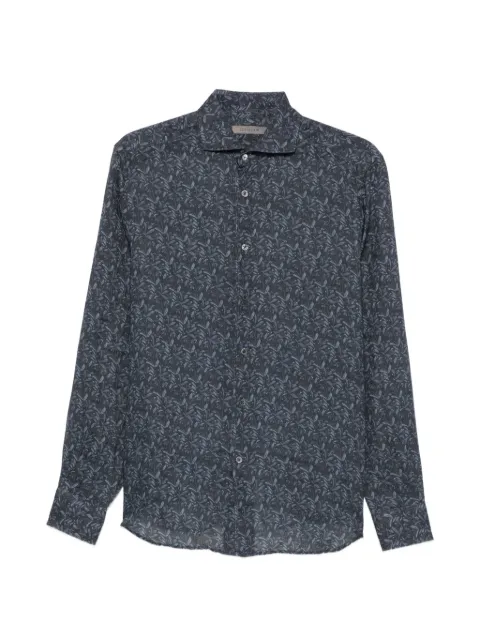 Corneliani floral-print long-sleeve shirt Blue 27P1221002711905