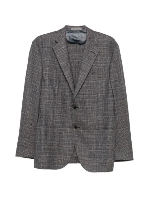 Corneliani check-pattern single-breasted blazer Grey 27X2402716215