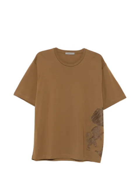 Corneliani tree-embroidered T-shirt Neutrals 27G5812725037