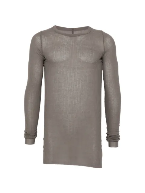 Rick Owens ribbed-knit long-sleeve T-shirt Grey RU02F4250RC