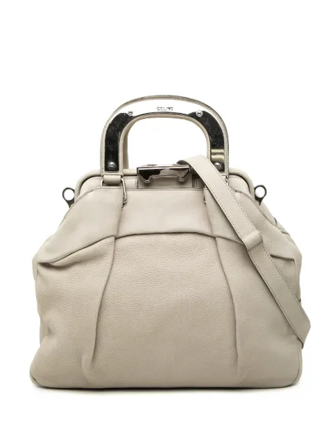 Celine Pre-Owned 2000 Grained Calfskin Soft Frame Doctor Bag satchel Grey WYHLLO87NMV0IMHD