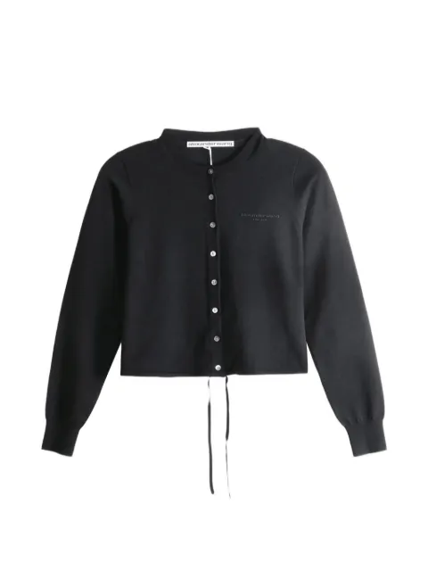 Alexander Wang logo-embroidered drawstring cardigan Black 1KC3269092