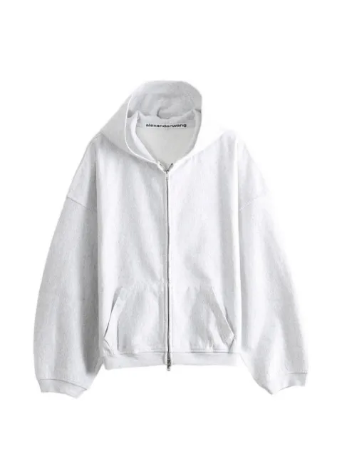 Alexander Wang zip-up dropped-shoulder hoodie Grey UCC3262304