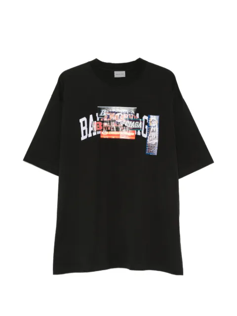 Balenciaga graphic-print oversized-fit T-shirt Black 764235TUVS3