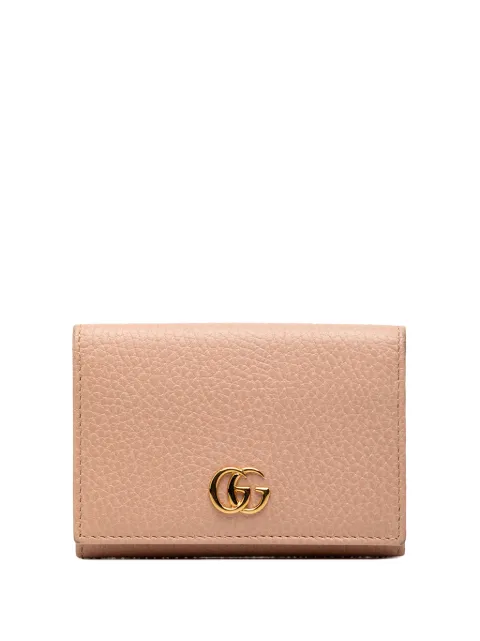 Gucci Pre-Owned 2016-2026 GG Marmont Calfskin Case card holder Brown HUMOVRQNSZUBPR5J