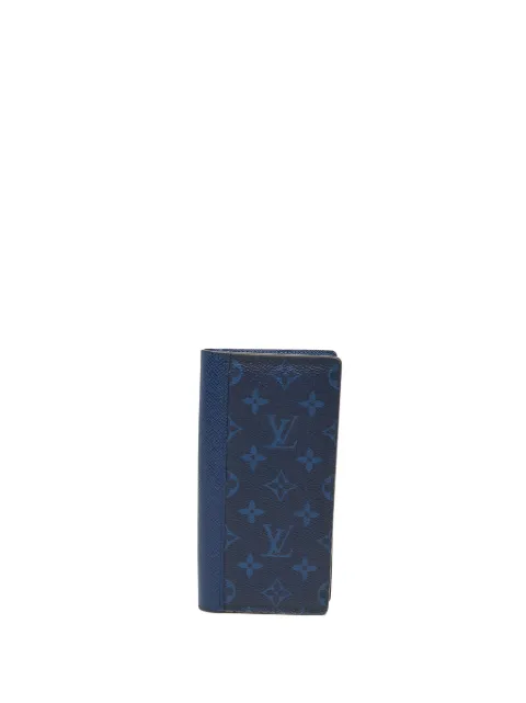 Louis Vuitton Pre-Owned 2020 Monogram Taigarama Brazza Bifold Wallet long wallets Blue JCW2QCACI49LMK1H