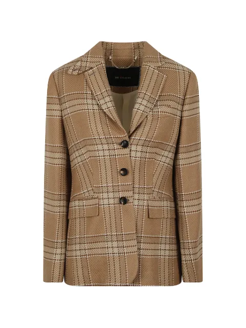 Kiton checked single-breasted jacket Brown D62518K0549B0800C