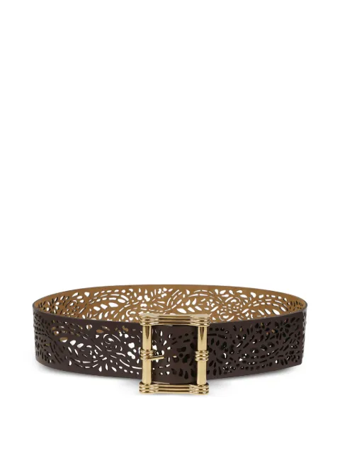 ETRO laser-cut leather belt Brown WP3C0006AE11