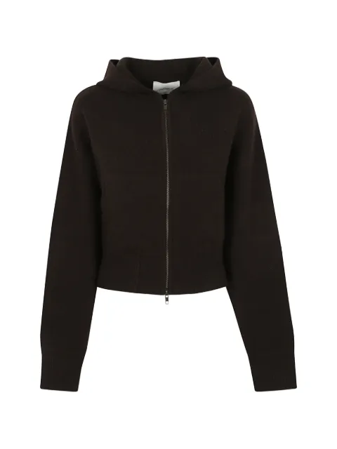 Lisa Yang zip-up hooded cardigan Brown 2025122DK