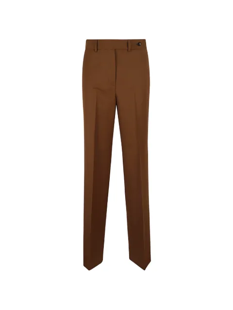 Kiton pressed-crease straight-leg trousers Brown D48109K0568I01001