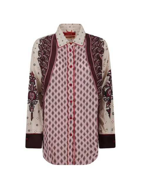 F.R.S For Restless Sleepers paisley-print geometric-pattern shirt Pink CA010381TE00926434