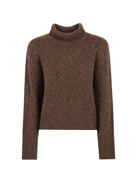 Lisa Yang ribbed-knit roll-neck sweater Brown 2026528DCO