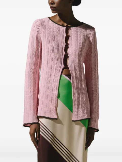Baobab Corsica resin-embellished bell-sleeve top Pink 6261060