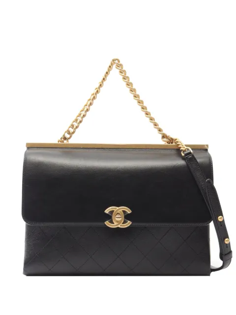 CHANEL Pre-Owned 2019 Medium Lambskin Stitched Coco Luxe Flap Bag shoulder bag Black KNRIITARLWQ0UYS5