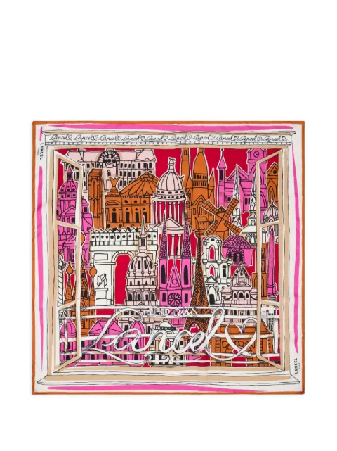 Lancel Paris a la Fenetre printed scarf Red A14138R1TU