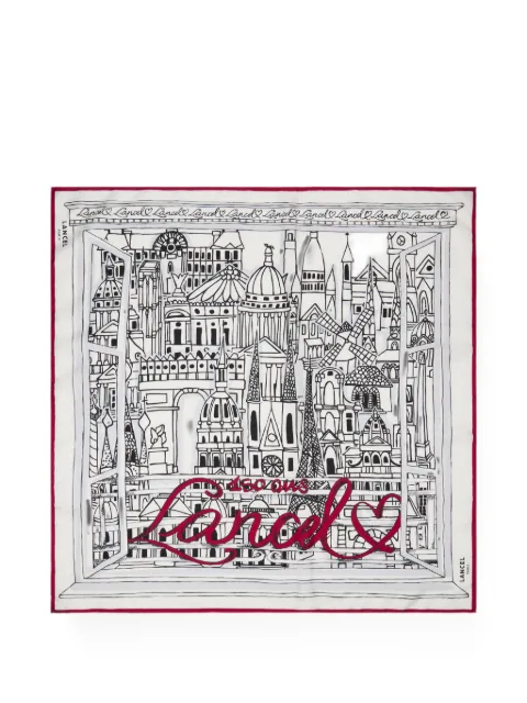 Lancel Paris a la Fenetre printed scarf White A14138CLTU