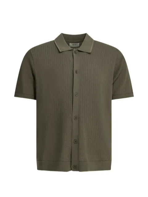NN07 Nalo textured-knit button-up shirt Green 2610000017343