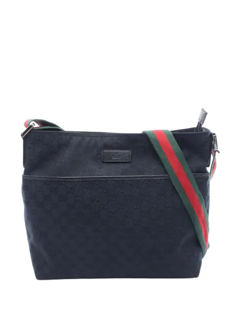 Gucci Pre-Owned 2000-2015 GG Canvas Web crossbody bag Blue 7HXGHMNMNN07070G