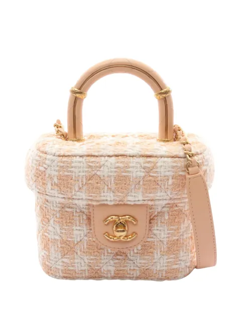 CHANEL Pre-Owned 2021-2026 Mini Tweed Crush Top Handle Bag satchel Neutrals YY3M8FCEFPN3B0FF